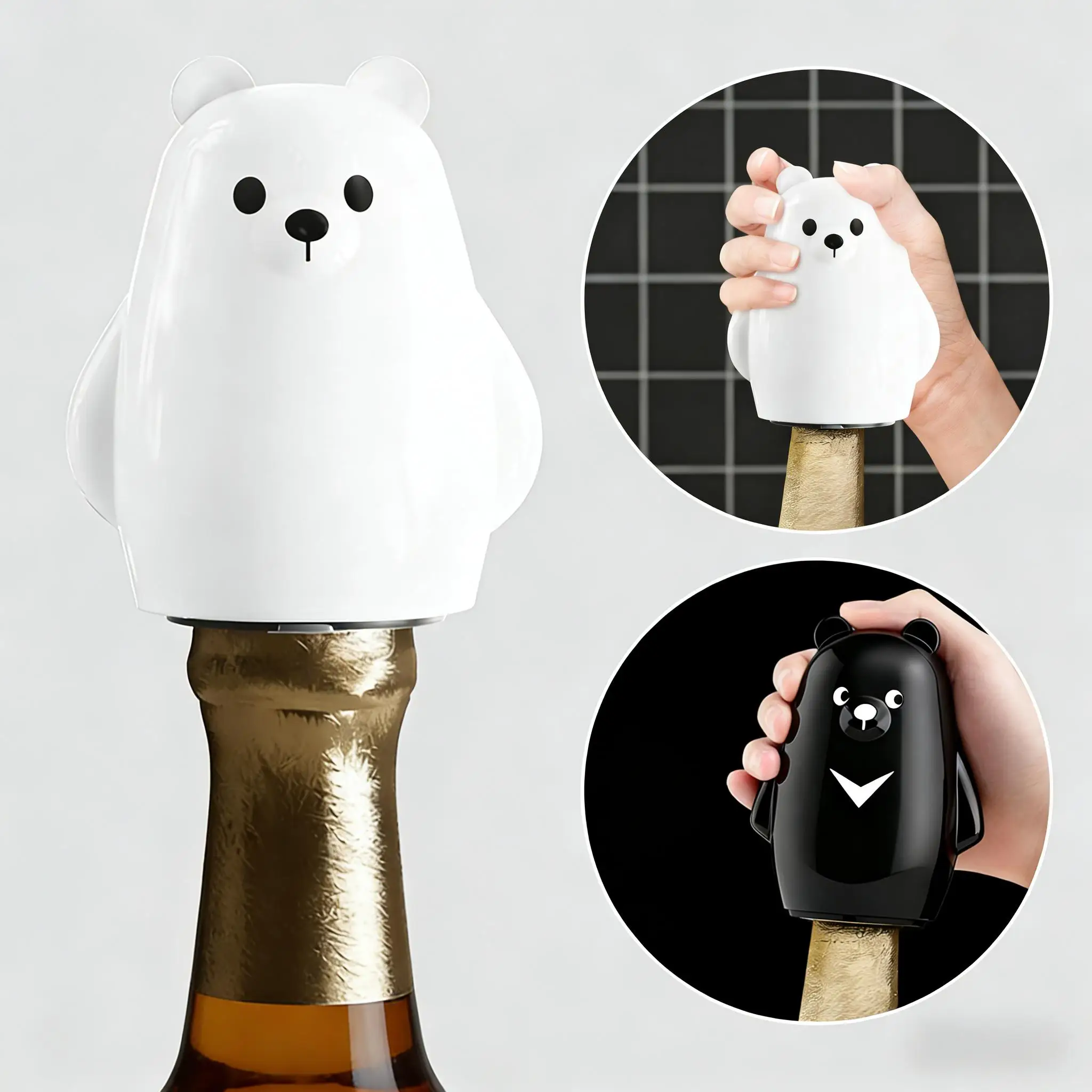 Kitchen Gadgets To Gift - Cute Black & White Bear Bottle