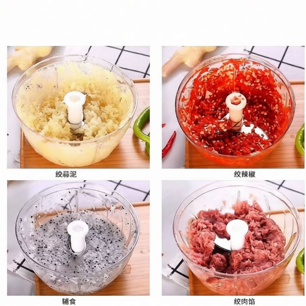 Kitchen Helper Gadgets - Manual Garlic Chopper Multifunction Food Processor