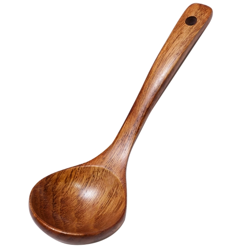 Kitchen Gadgets For Seniors - Wooden Soup Spoon Long Handle Dessert