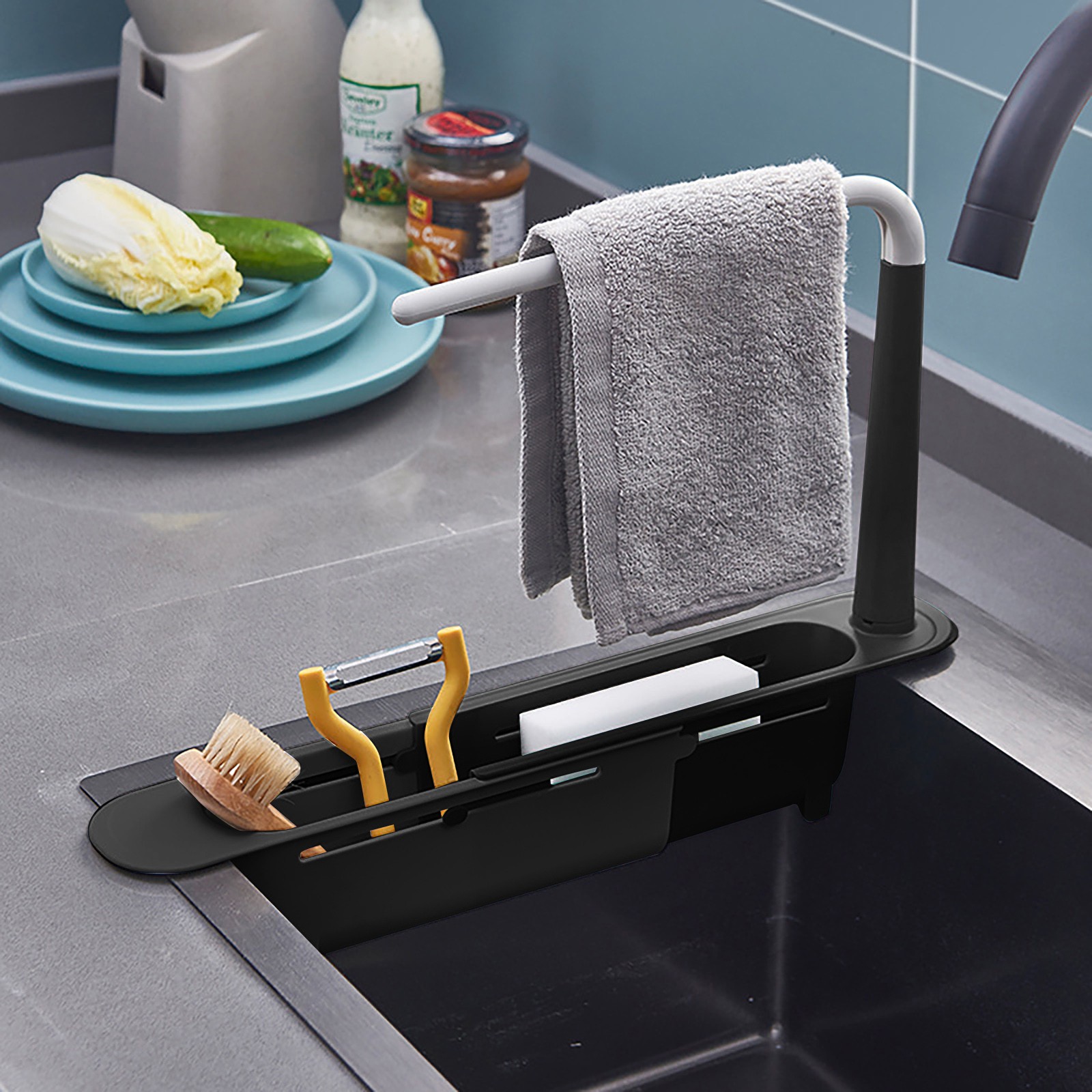 elescopic Sink Shelf Drainer R - Kitchen Gadgets For Seniors ulasan dan harga