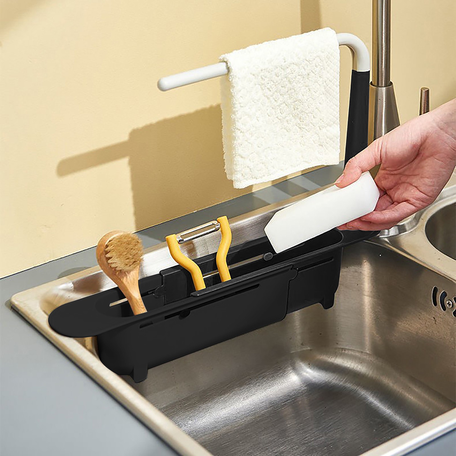 elescopic Sink Shelf Drainer R - Kitchen Gadgets For Seniors ulasan dan harga