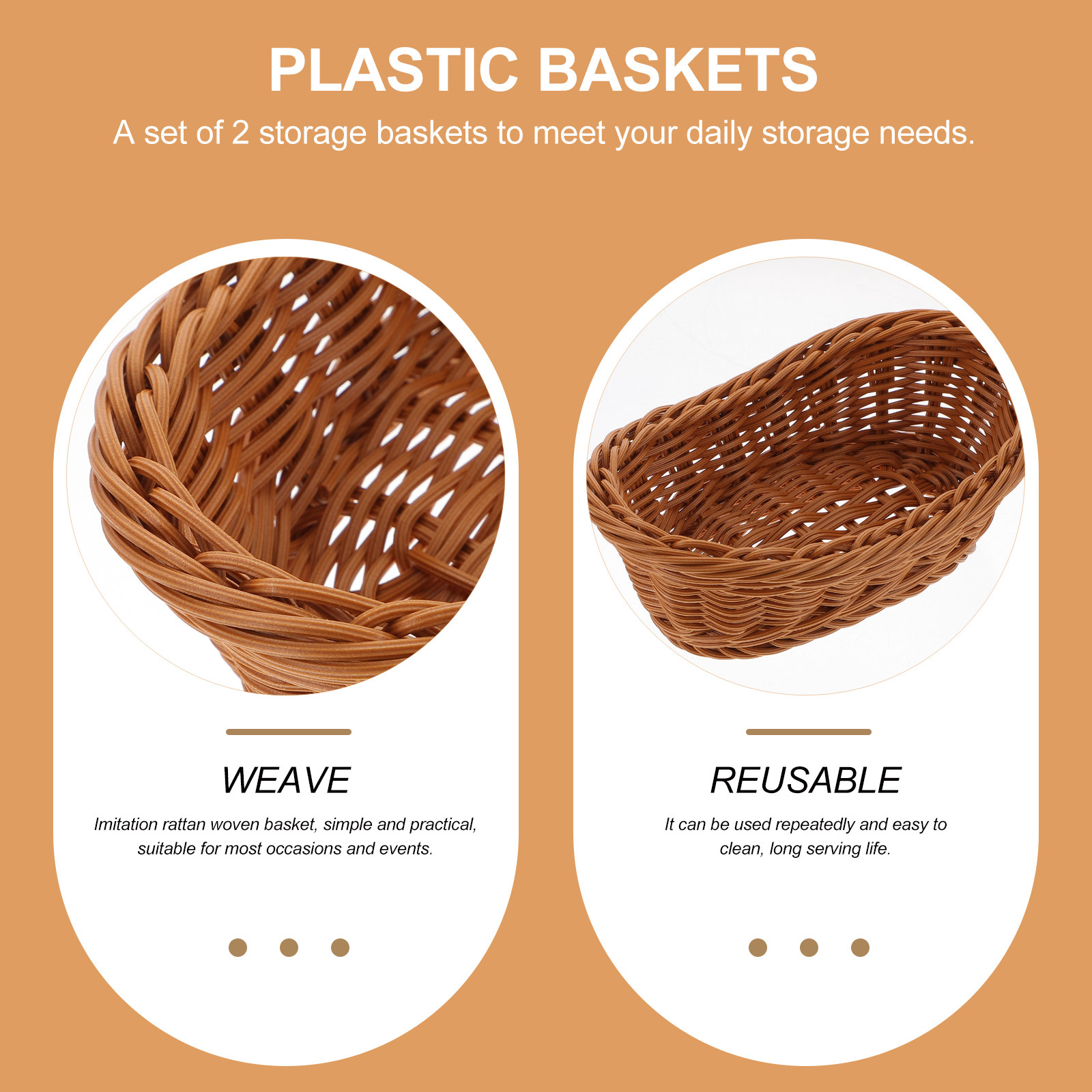 2Pcs Imitation Rattan Woven St - Kitchen Gadgets Store ulasan dan harga