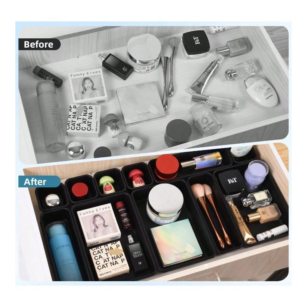 25 PCS Black Drawer Organizer  - Kitchen Gadgets For Small Kitchens ulasan dan harga
